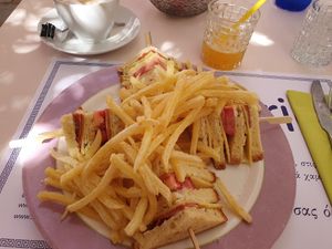 Veganized Club Sandwich at Seminario in Syros