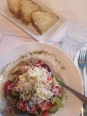 The best Greek Salad ever at Seminario in Syros