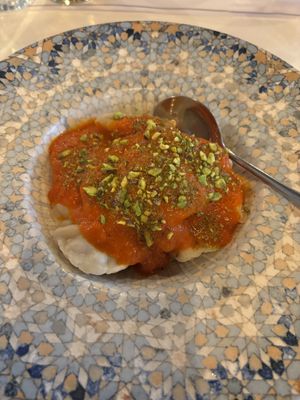 Potato dumplings   at Seminario in Syros