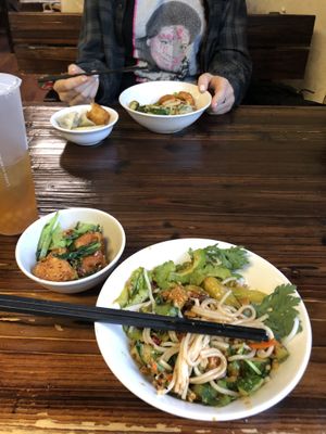 delicious rice noodles and tofu! at Leshanzhai in Kunming