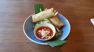 Spring rolls at Cha Cha Thai in Luzern