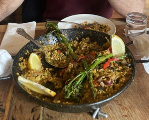 So so so delicious - made fresh so takes 30-45 minutes but you can order ahead of time - it’s worth it!  at Pablos Bistro in Bradford-on-avon