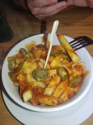 Dirty  vegan fries at So! Bar and Eats in Harrogate