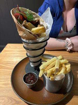Loaded Gyros with mushrooms at So! Bar and Eats in Harrogate