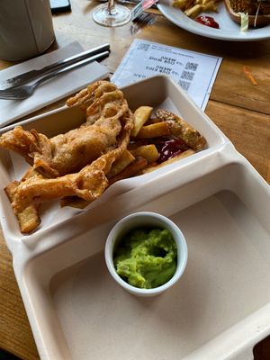 Vegan Fish & Chips at So! Bar and Eats in Knaresborough
