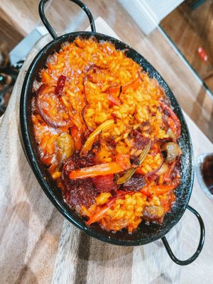 Vegan paella at Heron Inn in Truro