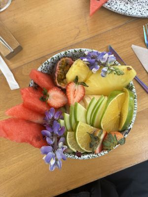 yellow bowl   at Betty's Bowls in Medellin
