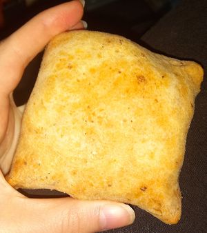 i forgot the name but this is filled with potatoes i guess. was nice at Massolit Cooks in Krakow