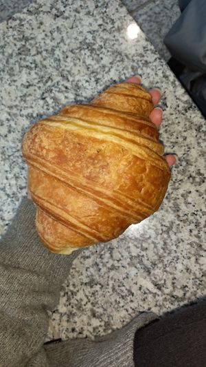 that's a normal croissant but as you can see, it's really big. also tasty at Massolit Cooks in Krakow