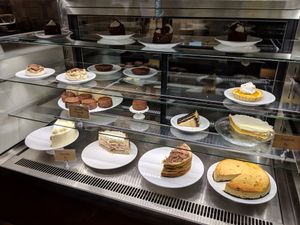 cakes (only few are vegan) at Massolit Cooks in Krakow