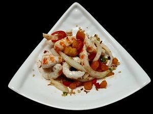 Salt & Pepper Pr*wns at RuGa Bistro in Birmingham