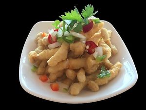 Salt & Pepper White Beech Mushroom at RuGa Bistro in Birmingham