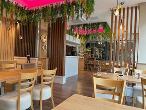separate meat free dining area at RuGa Bistro in Birmingham