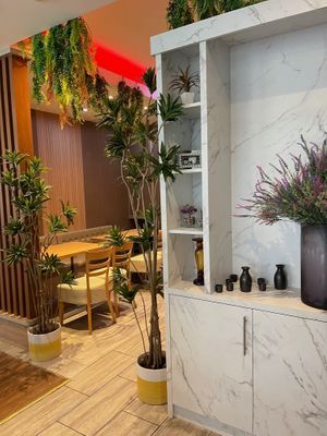 separate meat free dining area at RuGa Bistro in Birmingham