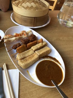 Satay platter  at RuGa Bistro in Birmingham