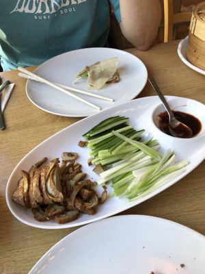 Mock duck pancakes  at RuGa Bistro in Birmingham