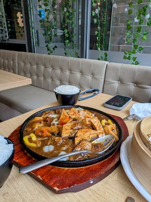 Tofu & aubergine in black bean sauce at RuGa Bistro in Birmingham