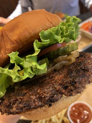 Vegan Blackbean Burger ❤️ at Grassburger in Durango