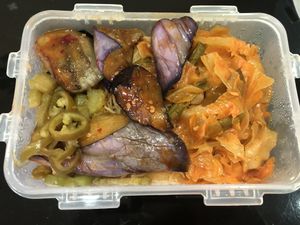 bee hoon set: curry veg, bitter gourd, egg plant 👍🏻👍🏻👍🏻 at Vegetarian Stall - Kovan 209 in Northeast Singapore