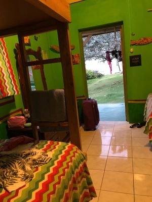 There’s several room options but these are some of the dorm style accommodations.  Super cozy!  at Go Natural Jamaica in Portland
