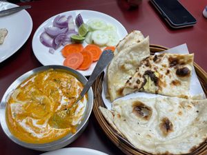 malai kofta + cheese naan at Royal Dosa in Bangkok