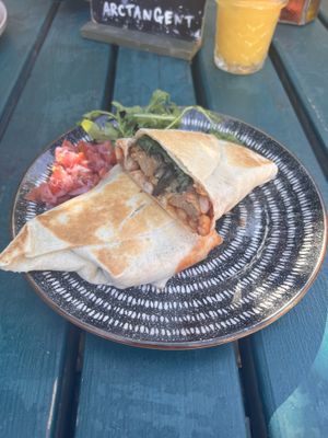 Breakfast wrap  at Paradiddles in Worcester