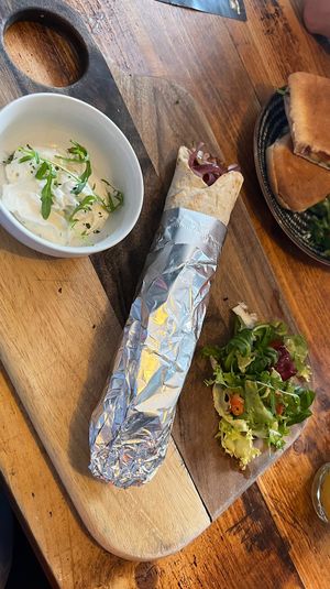 Plant-based loaded garlic mayo kebab  at Paradiddles in Worcester