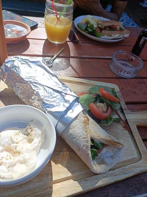 The  vegan  garlic kebab. at Paradiddles in Worcester