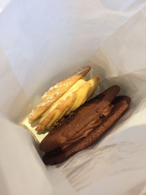 Viennese whirl and cookie sandwich  at The May Bakery in Telford