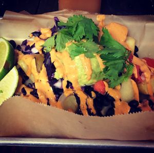 The Chipotle over air fried potatoes🌱 at Lady and the Shallot in Ewing