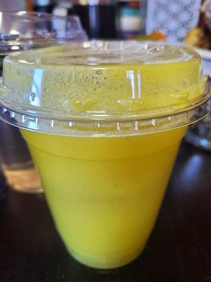 Fresh fruit juice with sea moss at Lady and the Shallot in Ewing