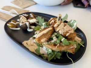Sweet Chipotle Maple Chicken Stack  at Lady and the Shallot in Ewing