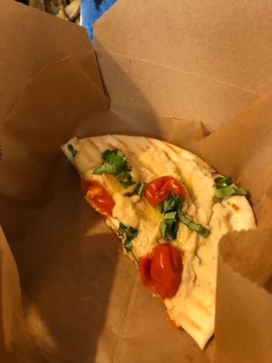 half of ne of the flatbreads at Lady and the Shallot in Ewing