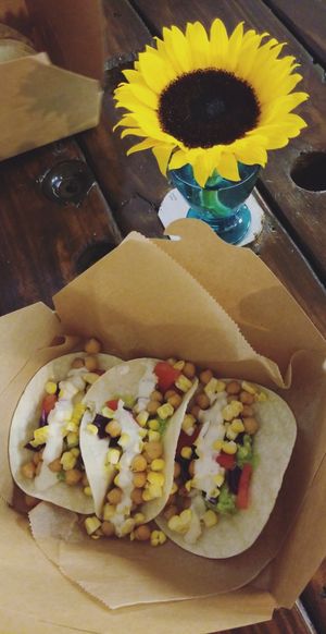 Rainbow tacos! at Lady and the Shallot in Ewing