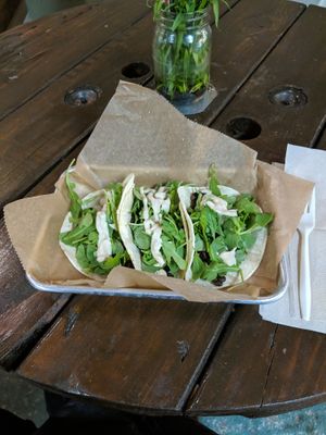 Tahini tacos at Lady and the Shallot in Ewing