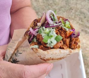 Coconut Tandoori Naan at Bamboo Street Food in Leicester