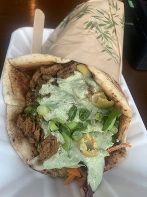 Greek gyros kebab  at Bamboo Street Food in Leicester