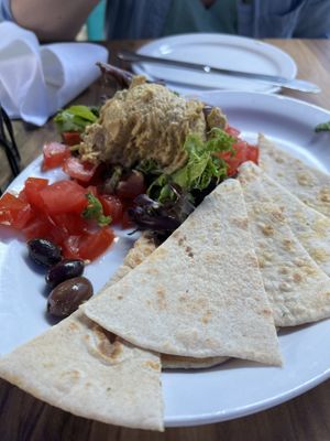Hummus plate  at Sunrise Cafe in Yellow Springs