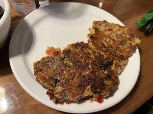 Veggie breakfast patty  at Sunrise Cafe in Yellow Springs