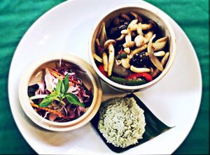 Chili Lemongrass Stir Fried Mushroom at Lotus Restaurant in Phu Quoc