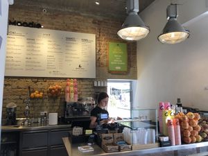 Cute barista! at Moodie in Warsaw