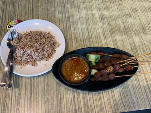 Nice Satay! Mushroom base with peanut sauce at R&J Cosy Corner 自在齋 - Boon Keng in Central Singapore