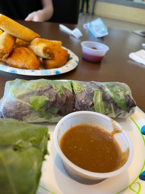 Spring rolls at Goji Cafe in Dallas