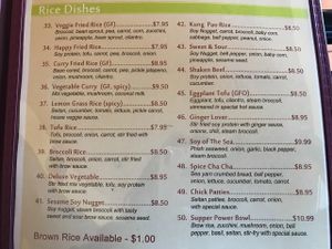 Menu at Goji Cafe in Dallas