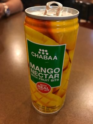 Lovely mango juice at Goji Cafe in Dallas