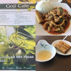 Yummy vegan Asian food  at Goji Cafe in Dallas