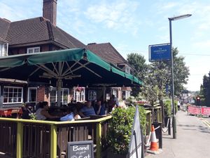 Outside at The Horseshoe in Warlingham