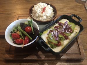 Vegan Spicy Bean Enchiladas  at The Horseshoe in Warlingham