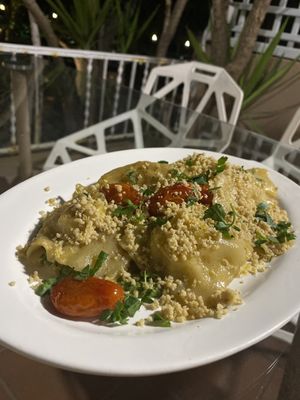 Ravioli pasta of the day  at Pulse in Crete