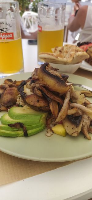 Funghi greek stile at Pulse in Crete